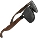 Eye Love Polarized päikeseprillid meestele ja naistele, Glare-free, 100 protsenti Uv blokeerimine (100 protsenti Real Ebony Wood Sides Unbreakable Tr90 Plastic Front)