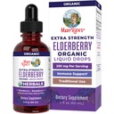 MaryRuth Organics Elderberry Syrup Extra Tugevus, USDA Orgaaniline Elderberry, Sugar Free Adults & Kids Immune Support Supplement for Ages 1+, Clean Label Project Verified®, Vegan, Gluteenivaba, 2 Fl Oz