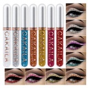 8 värviline Glitter Liquid Eyeliner Värviline komplekt, Delineadores De Colores Para Ojos, Rainbow White Red Blue Eyeliner Jõulude meik Gift Kit naistele Veekindel Pikk kestev Kiired kuivad Silmad