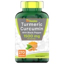 tnvitamiinid Kurkumiini kapslid musta pipariga | 1500 MG - 270 kapslit | Suurus - 3 kuu pakkumine! | Kuldkurkumiini lisand musta pipariga | Mitte-GMO | toodetud USA-s