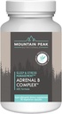 Mountain Peak Adrenal B Complex - Cortisol Support w/Ashwagandha, Vitamin B6, B12 & C - Helps Support Stress Levels - Encodcrine & Nervous System Support Supplement (90 Vegetarian Capsules)