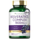 Carlyle Resveratrooli täiendus 1800mg | 180 kapslit | Mitte-GMO & Gluteenivaba | potentne kompleks