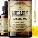 HERBALICIOUS Mullein tilgad kopsudele - orgaaniline kopsude puhastuslisa Mullein Leaf ekstraktiga (Verbascum Thapsus) - Vegan, mitte-GMO vedelik valem - 4 Fl Oz