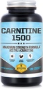 Karnitiin 1500 - Atsetüül L-karnitiin 1500mg Maksimaalne tugevuse karnitiini lisand - toetab energia, mälu, fookuse ja kaalulanguse juhtimist - 120 taimekapslit