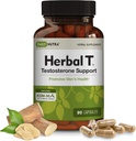 DailyNutra Taimne T Meeste Tervise valem täiendus vastupidavuse, elujõu ja tervisliku vananemise jaoks - KSM-66 Ashwagandha, Tongkat Ali, Tribulus, Eleuthero ja Horny Goat Weed (90 kapslit)