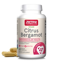 Jarrow Formulas Citrus Bergamot 500 mg - 60 Servings (Veggie Caps) - Antioksüdandi tugi südame-veresoonkonna ja ainevahetuse tervisele - Toidulisand - Gluteenivaba - Kasuta QH-absorb