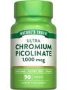 Nature's Truth Ultra Chromium Picolinate 1000mcg | 90 tabletti | Vegan, mitte-GMO ja gluteenivaba toidulisand