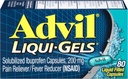 Advil Pain Reliever / Palaviku vähendaja, 200 mg Solubilized Ibuprofeen (80-Count Liqui-Gel kapslid, pakendis 2)