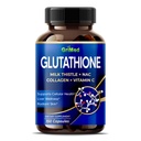 GriMed Glutatioon 11 200 mg - X10 võimsus piimaohakaga, NAC, kollageen, C-vitamiin - rakuline heaolu, kiirguslik nahk - USA valmistatud ja testitud (150 loend (1. pakk))