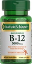 Looduse Bounty Vitamiin B12, toetab energia ainevahetust ja närvisüsteemi tervist, 5000 mg, 40 kiiret lahustuvat tabletti