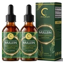 (2 Pack) Mullein tilgad kopsudele - kõrge potents Mullein Leaf ekstrakt Lung Detox & Cleanse, toetus hingamisteede, immuunsüsteemi, seedesüsteemi, Natural Mullein Vedel Tinktuura, Non-GMO, 4 FL OZ