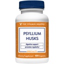 Vitamiin Shoppe Psyllium Husks - Plantago Ovata Fiber toidulisand, mis toetab korrapärasust ja tervislikku kolesterooli, 840 mg serveerimise kohta - Gluteenivaba (100 kapslit)