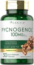Carlyle Pycnogenol 100mg | 30 Kapslid | Prantsuse meremännikoore ekstrakt | Pinus Pinaster | Mitte-GMO ja Gluteeni vaba täiendus