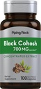 Piping Rock Black Cohoshi juure ekstrakt | 700 mg | 100 kapslit | Kontsentreeritud | Mitte-GMO, Gluteenivaba täiendus
