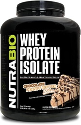 NutraBio 100% vadakuvalk isolaatvalgu pulber, 25 g valku koos täieliku aminohappeprofiiliga, mitte-GMO, soja ja gluteenivaba, madala kalorsusega vadakuvalgu pulber, šokolaadimaapähklivõi, 5 lbs