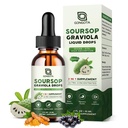 Soursop Graviola Vedelad tilgad, Orgaaniline Soursop Bitters Elderberry & Kurkum Cellular, Immune, Seedetrakti tugi, Taimsed ekstraktid, Suhkruvaba / Gluteenivaba - 1 fl oz