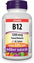 Webber Naturals Vitamiin B12 Ajastatud vabanemine 1200mg 80 tabletti