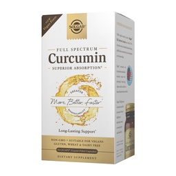 Solgar Full Spectrum Curcumin - 90 LiCaps - Superior Absorption - Aju, liigeste ja immuunsüsteemi Tervis - Mitte-GMO, Vegan, Gluteenivaba, Piimavaba - 90 Servings