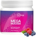 Microbiome Labs MegaMucosa Gut Health Powder - Seedetrakti Täienduse Täielik Limaskesta Toetus Tervislik Soolestiku Ja Immuunfunktsiooni - Piima-Vabad Immunoglobuliinid & Aminohapped - Berry Acai (5,5 oz)