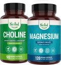 Nested Naturals Koliinbitartraat & Magneesium Glütsinaat Kelaadi Stack | Lõõgastav, Unetugi, Kognitiivne Performance (210 Count)