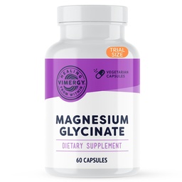 Vimergia Magneesiumglütsinaat - Stressitoetus - Kelaaditud, et vältida Tummy Upset * - Soodustab Südame Tervist & Energiat * - Kosher, Vegan Gluteenivaba - 60 kapslit