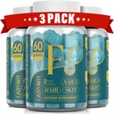 Biotiinkummid - käte naha ja küünte vitamiinid meestele ja naistele, veganvitamiin B7, toetab juuste kasvu ja tugevamaid küüneid, 90 päeva pakkumine - mustika-3 pakend