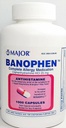 Major Banohpen - täielik allergia ravim - difenhüdramiin HCI 25 Mg - antihistamiin - 1000 kapslit (1 pakend)
