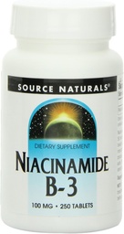 Allikas Looduslik Niatsiinamiid Vitamiin B-3 100mg, 250 tabletti (3. pakend)