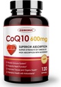 CoQ10-600mg-Softgels - Extra Strength Coenzyme Q10 koos PQQ, Omega-3 & BioPerine - High Absorption CoQ10 Supplements Antioxidant (Ubiquinone) for Heart Health & Energy Production, 120 Softgels