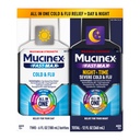 Mucinex Fast-Max Külm ja gripp & Nightshift Meditsiin täiskasvanutele, Over-The-Counter Medicdication Combo Pack valuliku kurgu leevendamiseks, dekongestant, köha & külm meditsiin (2 x 6 Fl Oz)