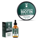 Biotin Beard Balm meestele ja konditsioneerimisele Habevaha ja kasvuhabe kasvuõli 2X kontsentratsiooniga biotiin meestele, hüdraatidele ja paksendab näo juuksed