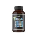 Fookus 14-in-1 Nootropic Brain Supplement koos Lions Mane, Alpha GPC koliin, vitamiin C & B12, tauriin, Bacopa - energia, kognitiivne, mälu tugi, 60 täiteaine tasuta kapslid