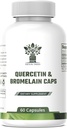 1000mg Quercetin, 200mg Bromelain Complex - Immuunsüsteemi tugi, hooajaline allergia ja hingamisteede tervise täiendus - Vegan, Non-GMO, 60 kapslit