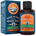 Ärka üles Call Beard Jelly - Kofeiinihabe kasvuõli Virgin Green Coffee Oil & piparmünt, looduslik paksendaja ja niisutaja (3.1oz, Original Spice)