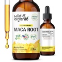 Wild & Organic Maca juure tilgad naistele ja meestele - meeleolu, fookus, aktiivne elustiil - Peruu Maca täiendus - Vegan, suhkur ja alkoholivaba tinktuur - 2 fl oz