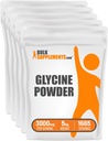 BulkSupplements.com Glycine Powder - Glycine Supplements, Amino Acid Supplement - Maitsestamata & Gluteenivaba, 3 g per Serving, 1 kg (pakk 5) (11 naela)