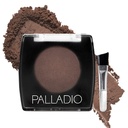 Palladio Brow pulber kulmude jaoks, pehme ja looduslik kulmude pulber Jojoba õli ja sheavõiga, aitab parandada ja määratleda kulmud, kompaktne suurus rahakoti või reisi jaoks, sisaldab aplikaatori harja, Dark Brown