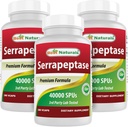 Parimad looduslikud Serrapeptaas 40000 SPU 180 kapslit (180 loend (pakk 3))