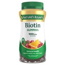 Looduse Bounty Biotin Gummy, vitamiinilisand, toetab tervislikke juukseid, nahka ja küüneid, puuviljamaitselisi kummikuid, 1000 mcg, 110 krahv