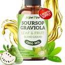 Soursop Liquid Drop 4 Fl oz rakkude toetamiseks ja regenereerimiseks, immuunsuse suurendamiseks, lõdvestamiseks, maksaks ja uneks, Soursop Bitters Vedel, taimsed headus, suhkur / gluteenivaba, looduslik maitse