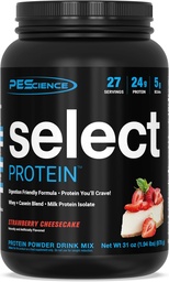 PEScience Select Valgupulber, vadak ja kaseiinsegu, puhas valgupulber naistele ja meestele, madala kalorsusega, madala kalorsusega, Keto sõbralik, gluteenivaba, maasikajuustukook, 27 serveerimist