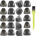 20Packs Väikesed 6mm Kuulmisabi Domes Suitsuhallid Näpunäited GN Resound Comfortable Open Fit BTE helivõimendi PSAP Kit Invisible (Small) 1 harjaga