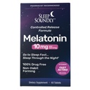 Sleep Soundly melatoniin 10mg, kiire tegutsemine, pikendatud vabastav une valem, 60 portsjonit, sinine
