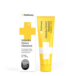 Esimene mesihaavade tervendav salv [ 1oz - 28,4 g ] | 100% aktiivne Leptospermum | Kiire leevendus ja naha parandamine | Manuka mesi Uus-Meremaalt | Antibiootikumivaba põletusravi, armigeel, riietusabi