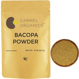 CARMEL ORGANICS Bacopa Monnieri/ Brahmi Powder | 8 Ounce or 0,5 Lb/ 227 Grams( Pakend 1) | Natural and Pure Bacopa Powder Non- GMO | Ei ole lisatud säilitusainet