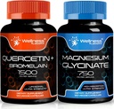 WELLNESS LABSRX Quercetin with Bromelain | Magnesium Glycinate Capsules
