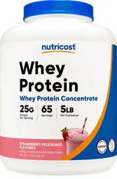 Nutrikosti vadakuvalgu kontsentraat (Maasikas Piimakokteil) 5LBS - Gluteenivaba ja GMO-vaba
