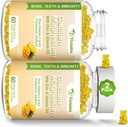 Kõrge imendumine Kaltsiumkummid, kaltsiummagneesium tsink magneesiumglütsinaadiga, kaalium, D3-vitamiin naistele ja meestele - Mango maitse 120 Cts