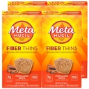 Metamucil Fiber Thins, Daily Fiber Supplement Snack, Psyllium Husk Powder, 5g Fiber per Serving, Toetab Seedetrakti Tervis ja Rahulolevad Nälg, Cinnamon Spice Maitse, pakend 4, 12 Servingut
