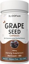 Viinamarjaseemnekapslid 500mg | Vitis vinifera Kontsentreeritud 10: 1 Ekstraktsioonipulber | Looduslik taimne lisand, mitte-GMO, gluteenivaba valem (180 loend (pakk 1)